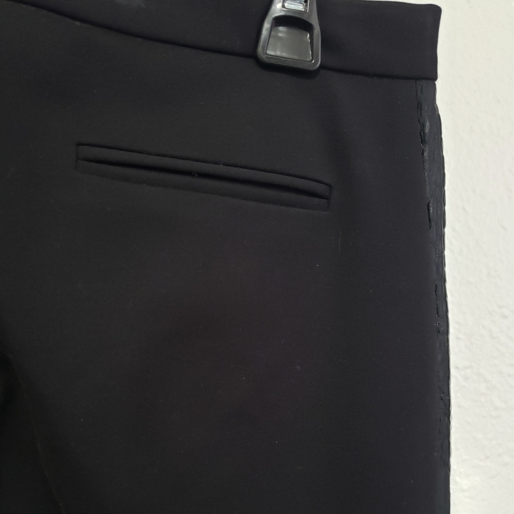 Maje Croc Embossed Skinny Pants Zip Ankle, Color Black, Size 36 - Picture 13 of 16